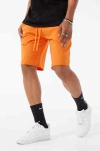 Jordan Craig Herren Palma French Frottee Fleece Shorts - Reißverschluss (orange) 8350S - Bild 1 von 4