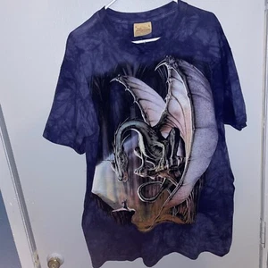 Camisa Tie Dye Vintage 2000 The Mountain Dragon Wizard AOP Talla Grande Excalibur J - Imagen 1 de 13