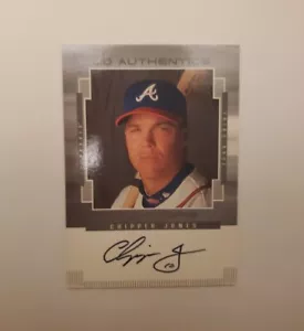 Chipper Jones 2000 Oberdeck UD authentisch Goldreserve CJ Autogramm ATL Braves - Bild 1 von 14
