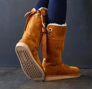 Koolaburra by Ugg ""Andrah"" große Fliege aus Kastanie und Wildleder Größe 9 - Bild 1 von 9
