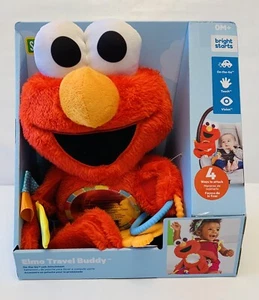 Bright Starts Sesame Street Elmo Travel Buddy On-The-Go Plush Take-Along Toy - Picture 1 of 6