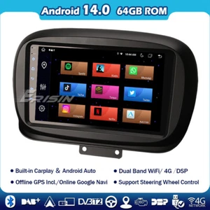 9" 8-Kern Android 14 Autoradio Carplay DAB+Navi Bluetooth Fiat 500X IPS DSP 64GB - Bild 1 von 14