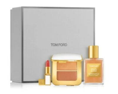 Tom Ford Soleil Look Set Lápiz Labial Iluminador y Aceite Corporal Brillante Juego de 3 piezas Nuevo en Caja Foto 1 de 2