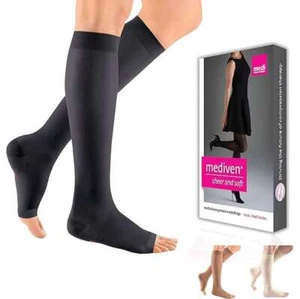 Medi Sheer & Soft Calf Highs, OT, (Size: VII) 15-20mmHg Ebony - Picture 1 of 2