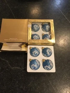 2 cajas de colección magic rauch vidrio azul revelación de género, adornos de oso de peluche de navidad ee. uu. - Imagen 1 de 5