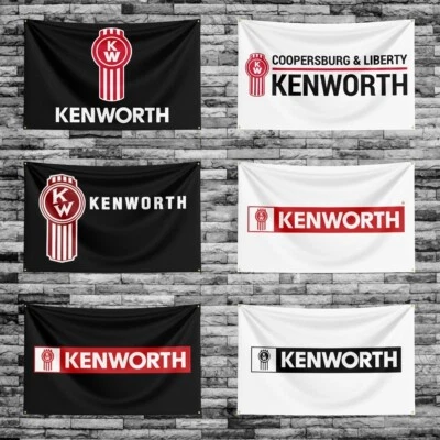 Kenworths Truck Display Flag Banner Tapestry Wall Art Hanging Garage Décor 5x3ft - Image 1 of 4