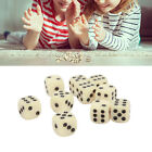 (Beige)30Pcs Plastic Dice Set Round Corners Dice For Table And Board Games 16Mm