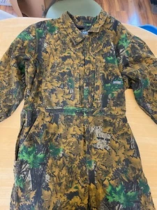 Bass Creel Outfitters Workwear Woodland Camo Coveralls Size XL. J34 - Picture 1 of 6