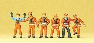 Preiser 10245 HO Scale Railroad Personnel German Federal Railway pkg(6) - Picture 1 of 5