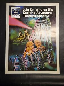 DR. WHO & THE DALEKS Movie Poster / HBO VIDEO / Space Adventure