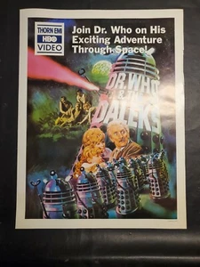 DR. WHO & THE DALEKS Movie Poster / HBO VIDEO / Space Adventure - Picture 1 of 11