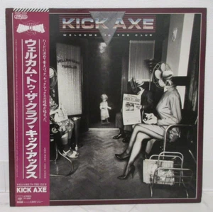 KICK AXE / WELCOME TO THE CLUB JAPAN ISSUE LP PROMO W/ OBI, INSERT - Picture 1 of 9