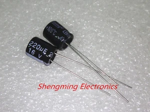 100pcs 220uF 16V 105c Electrolytic Capacitor 6x7mm - Picture 1 of 1