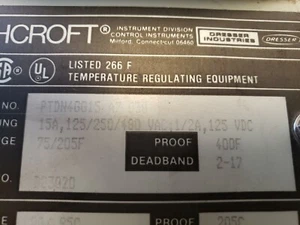 NOS Ashcroft PTDN4GG15A7030 Temperature Regulator ( E2-4) - Picture 1 of 5