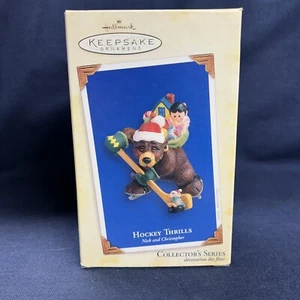 HALLMARK HOCKEY THRILLS #2 NICK AND CHRISTOPHER SERIES 2005 CHRISTMAS ORNAMENTS - Picture 1 of 4