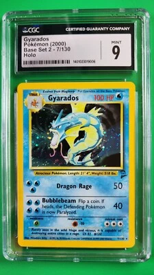 Pokémon Gyarados 2000 Base Set 2 7/130 Holo CGC 9 Mint - Image 1 of 3