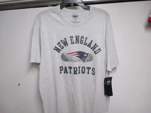NUEVA INGLATERRA "PATRIOTAS" 47 MARCA HOMBRE CAMISETA MANGA CORTA (XL) NUEVA CON ETIQUETAS GRIS IMPRESIONANTE - Imagen 1 de 5