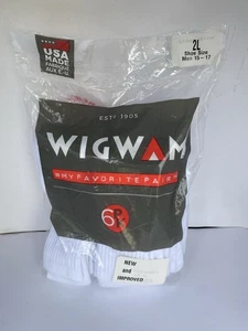 Wigwam KS S60 weiß Crew Schlauch Socken 6er Pack 2XL Herren Schuhgröße 15-17 versiegelt - Bild 1 von 9