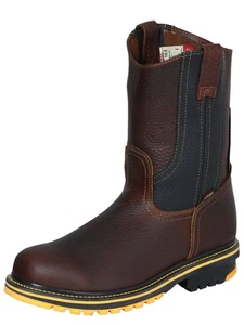 Men's Establo Work Boots Round Toe Genuine Leather Bull Fight 584 - Picture 1 of 6