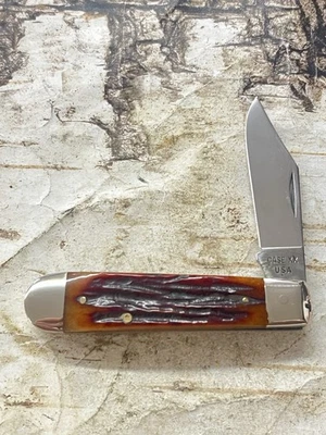 Navaja de bolsillo Case XX 1979 Worm Grooved Bone 6235-1/2 personalizada de una sola hoja Jack Foto 1 de 4