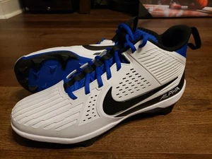 Size 12 Nike Alpha Menace Strong Men's Football Cleats II5139-101 White Blue - Picture 1 of 9