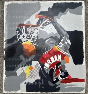 Modern Art Michael Jordan, Basketball 20x24, Oil painted Hand Made On Canvas, - Picture 1 of 14
