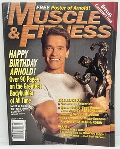 Muscle & Fitness Magazine July 1997 Arnold Schwarzenegger Cover Includes Poster - Picture 1 of 2
