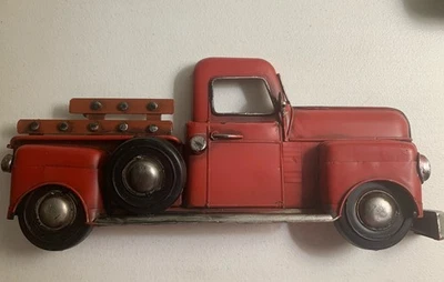 Rustic Hobby Lobby VINTAGE HALF TRUCK RED Metal Wall Decor    Door Wreath New - Image 1 of 4