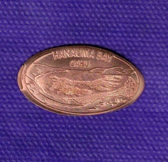 Centavo de cobre prensado alargado Hawaii Hanauma Bay Oahu Foto 1 de 1