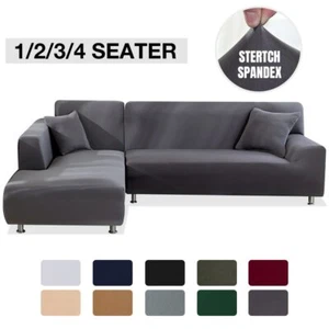 Elastic Stretch Sofa Cover Couch Cover Universal Living Room Sectional Slipcover - Picture 1 of 29
