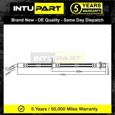 Fits Daihatsu Sirion Subaru Justy 1.0 1.3 IntuPart Front Left Brake Hose — 第 1/4 张图片