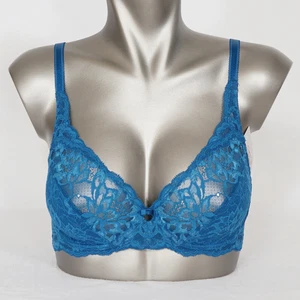 Triumph Amourette Charm W Underwired Bra 1512/YC Peacock Blue Elegant Lace NEW - Picture 1 of 2