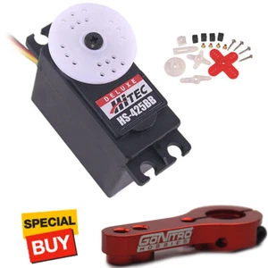 Hitec HS-425BB Pro Ball Bearing Servo U w/ Red Aluminium Arm / Horn - Picture 1 of 1