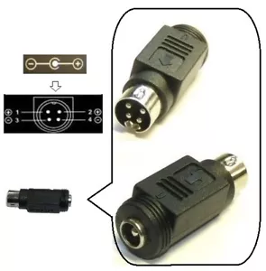 2,1mm/5,5mm Laufstecker auf 4-poligen DIN Stecker Konverter - Bild 1 von 1