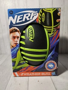 Nerf Weather Blitz Football Green Black Brand New Any Weather Fun - Picture 1 of 4