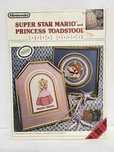 VTG 90s Nintendo SUPER MARIO & PRINCESS TOADSTOOL Cross Stitch Pattern Book - Picture 1 of 6