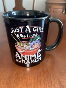 Just A Girl Who Loves Anime And Ramen Lustige Japanische Anime Kaffeetasse - Bild 1 von 5