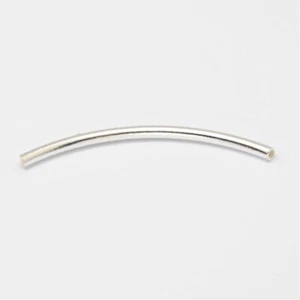 925 Sterling Silver Tube Beads, Silver, 30x1.5mm, Hole: 1mm. 3 pcs - Bild 1 von 2
