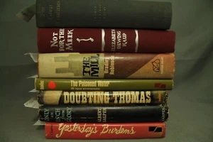 lot vintage old books The Mill Great tragedy Doubting Thomas decorators shelf - Picture 1 of 7