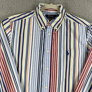 Polo Ralph Lauren Shirt YOUTH LARGE 14/16 Natural Stretch Long Sleeve Button - Picture 1 of 8