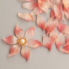 Flower Petal Glass Beads 14x30mm Lampwork Pendant Bead Craft Jewelry Charm 10Pcs