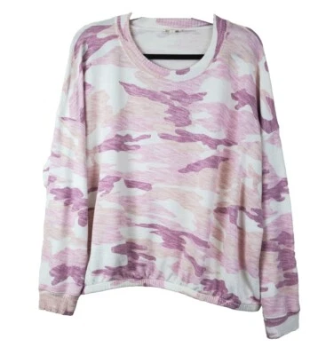 Espléndido Pullover Eco Sudadera Grande Top Camuflaje Rosa Manga Larga Foto 1 de 4