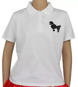 Nueva Camisa Caniche Blanco Estilo Años 50 _ Adulto Talla GRANDE - Imagen 1 de 3