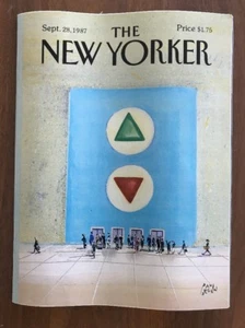 1987 September 28 The New Yorker Magazine Elevator Buttons Degen - Imagen 1 de 2