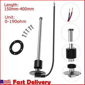 Sensor transmisor de nivel de tanque de combustible de agua 150 mm-400 mm para automóvil barco camión 0-190 ohmios - Imagen 1 de 14
