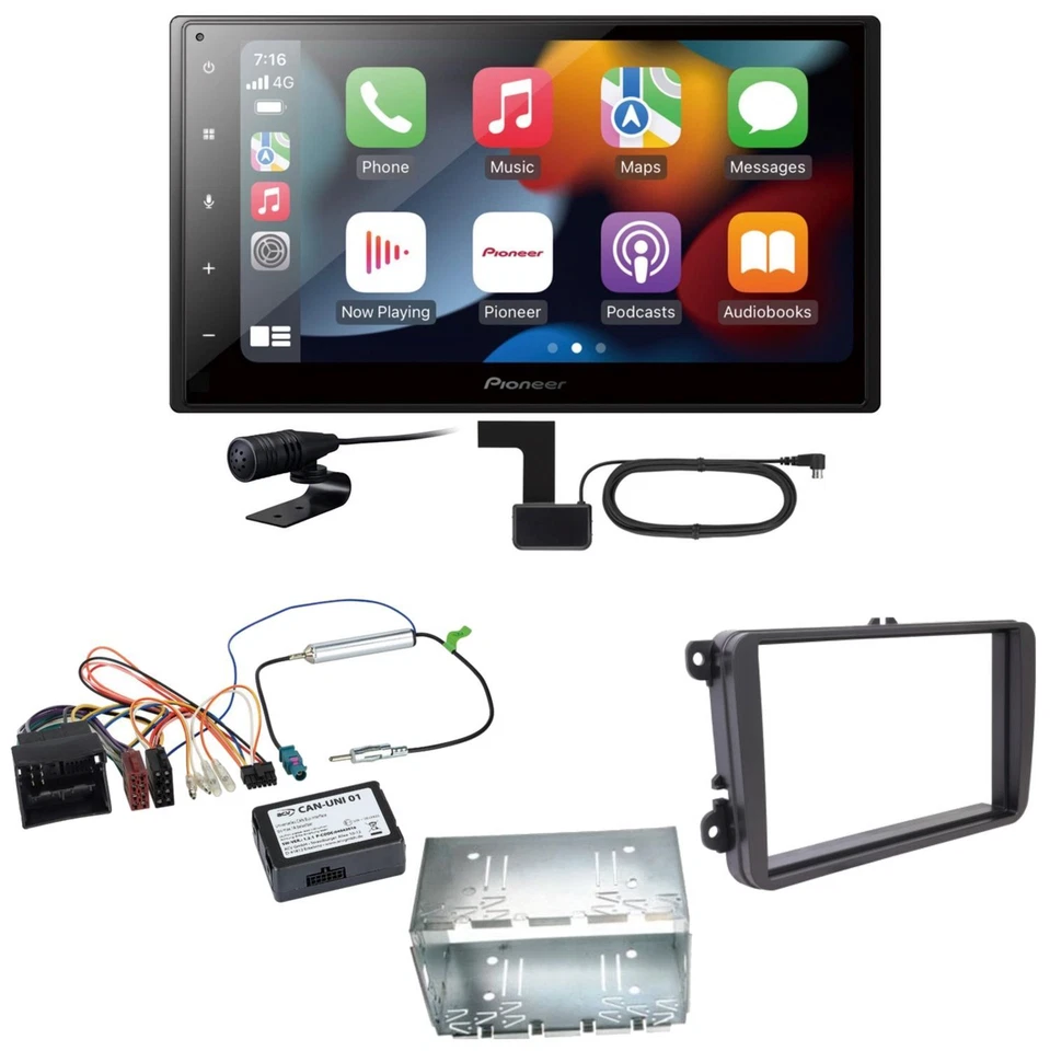 Pioneer SPH-DA360DAB CarPlay USB DAB+ Einbauset für Tiguan Amarok Caddy Jetta - Bild 1 von 1