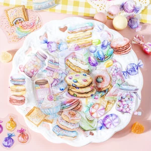 30 calcomanías de postre PET planificador diario álbum de recortes calcomanías suministros - Imagen 1 de 13