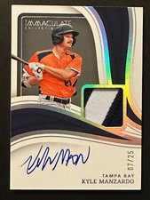 2023 Panini Immaculate Collection Kyle Manzardo 7/25 Auto Autograph Patch