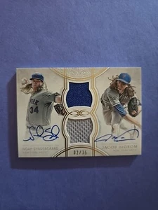 2018 Topps Definitive Jacob Degrom Noah Syndergaard Dual Autograph Patches /35 - Picture 1 of 5