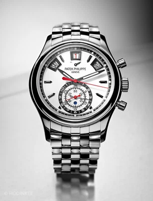 Patek Philippe 5960/1A Opalin Noir Cronógrafo Complicación Acero Inoxidable Raro Foto 1 de 4